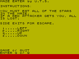 Maze Eater (1983)(U.T.S.)